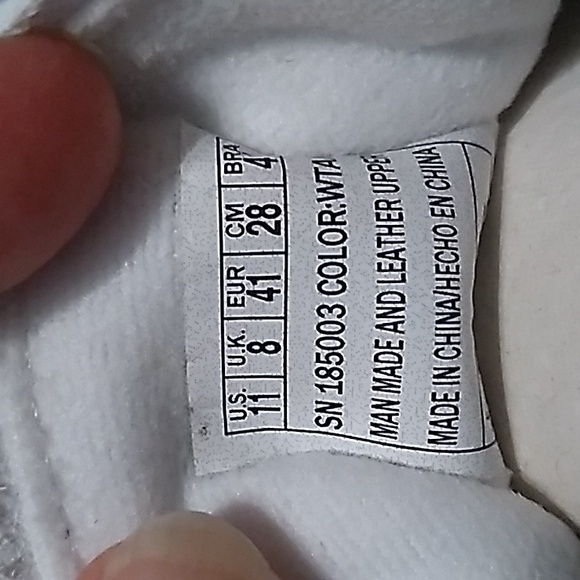 NIB Women's Skechers Court Classics memory foam white with leopard stripe sz 11 - Picture 9 of 10